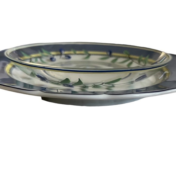 WEDGWOOD HAND PAINTED SALAD PLATES MEDITERRANEAN TUSCANY COLLECTION 16 pc - Picture 6 of 6